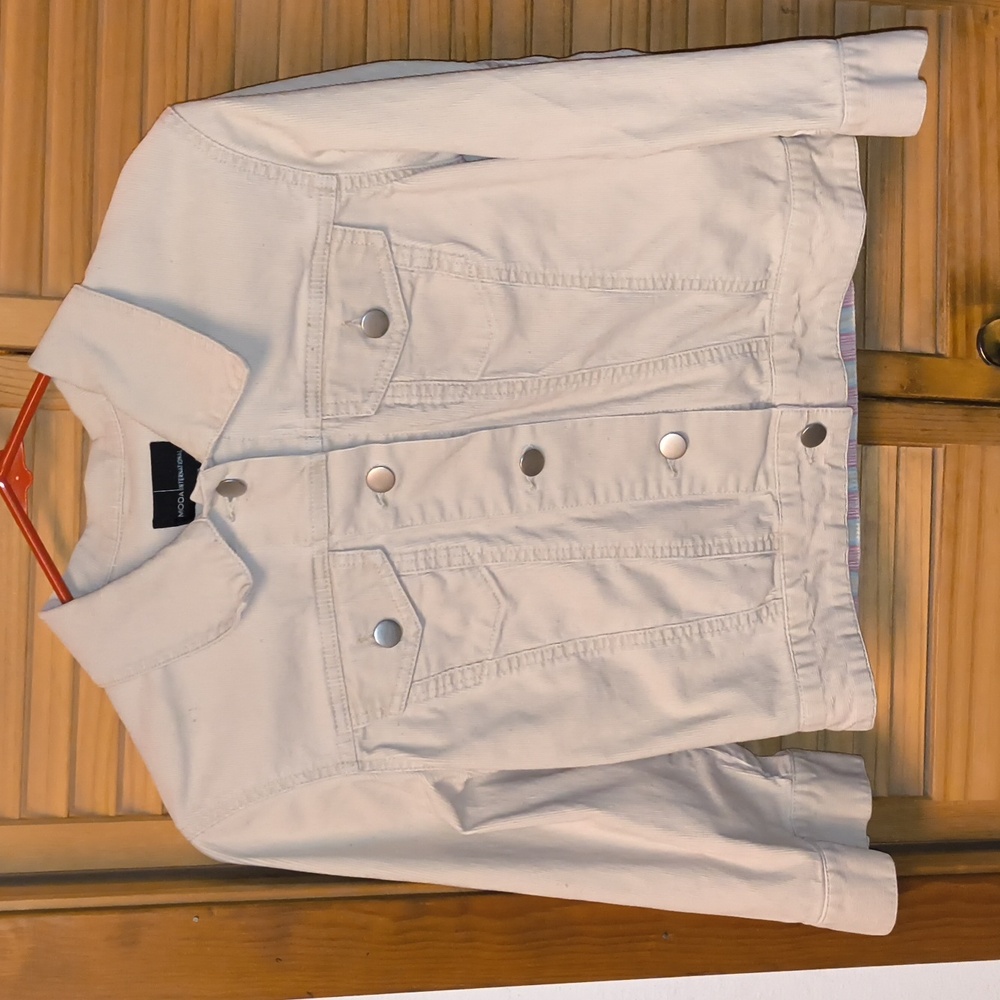 Victoria's Secret-Moda International Brand Women's Corduroy Cream Jacket